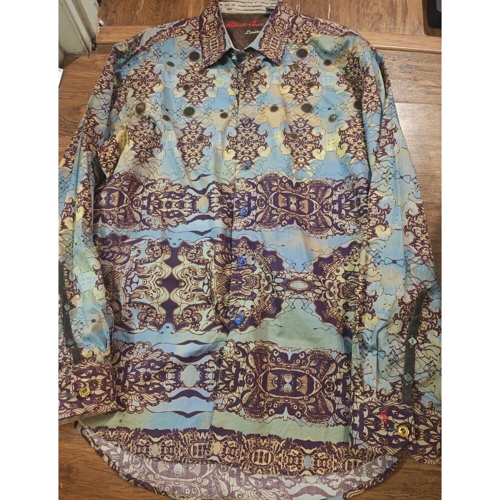 Robert Graham Limited Edition BABBITT Gothic Paisley Shirt Men's XL AOP